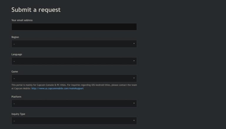 Customer Support in Capcom