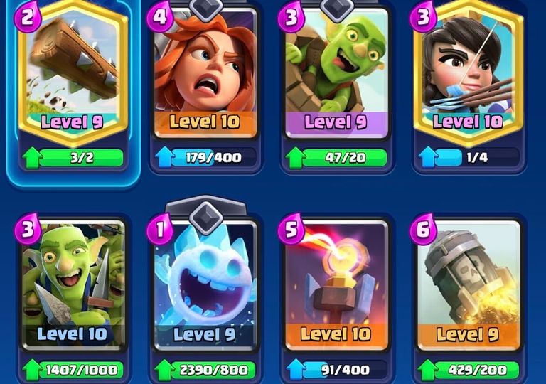 A screenshot of the Valk Log Bait Deck in Clash Royale.