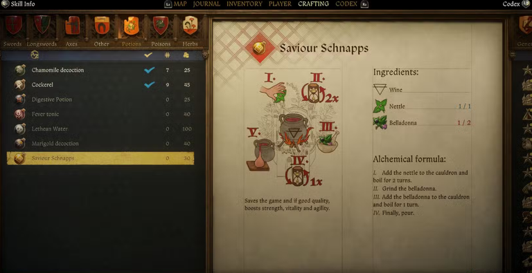 kingdom come deliverance 2 how to craft saviour schnapps
