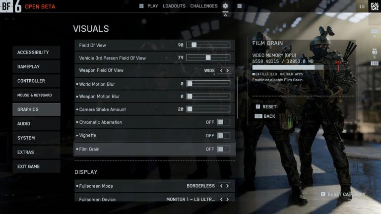 Battlefield 6 Camera Settings