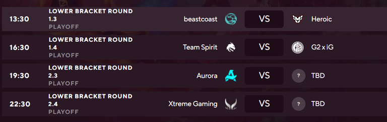 ti13 playoffs schedule