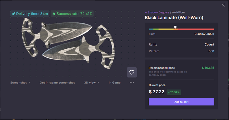 cheapest cs2 knife