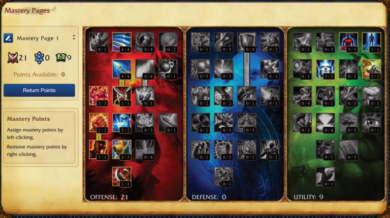 League Classic Masteries