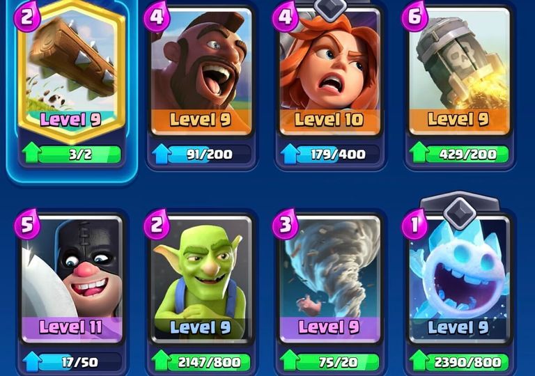 A screenshot of the Hog Valk Deck in Clash Royale.