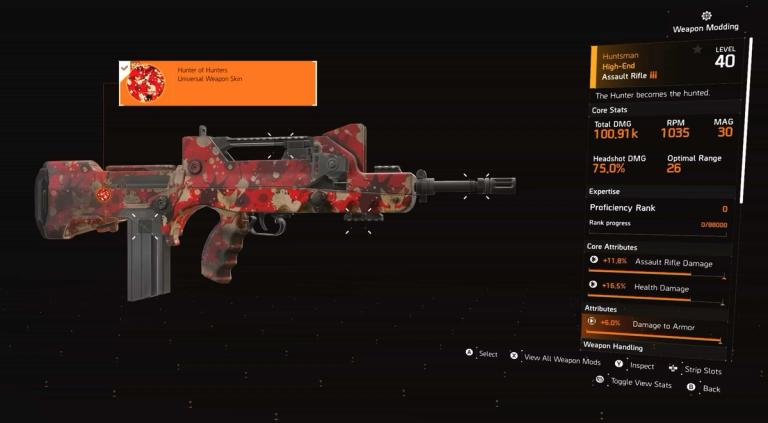 Huntsman Auto Rifle in The Division 2