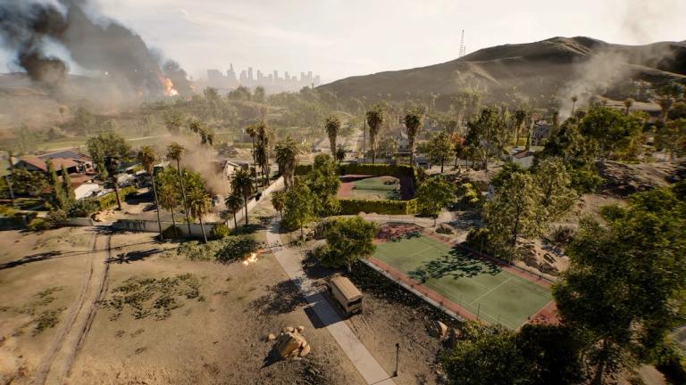 A screenshot of Eastwood, the SoCal-themed map.