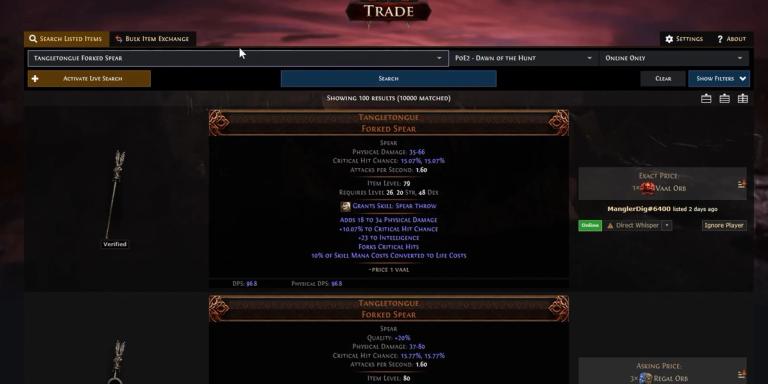 Trade in Path of Exile 2