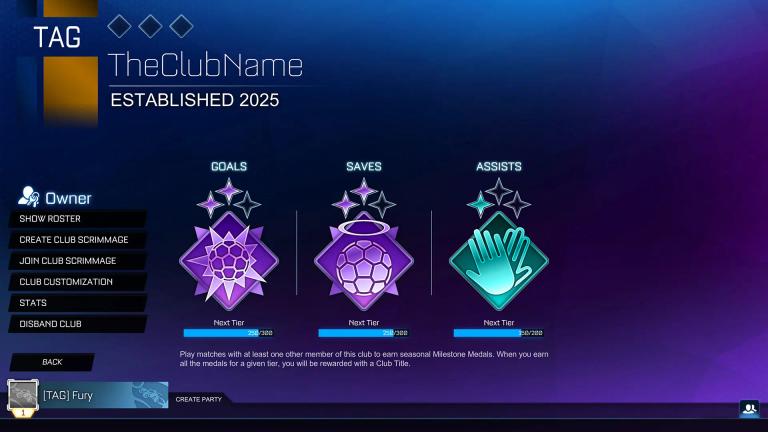 The revamped Rocket League club system
