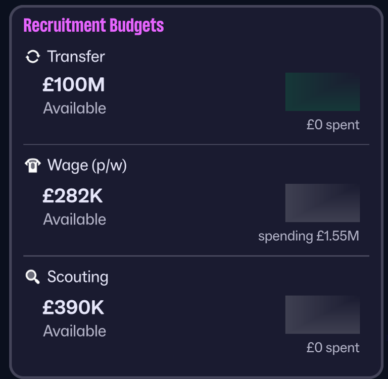 premier league budgets fm26