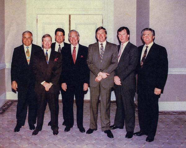 1992 Photo with Dennis Ewing, Bob Elliott, Bob Smith, Ross Collins, Cary Middlecoff, David Hersmann, and Coy Sevier