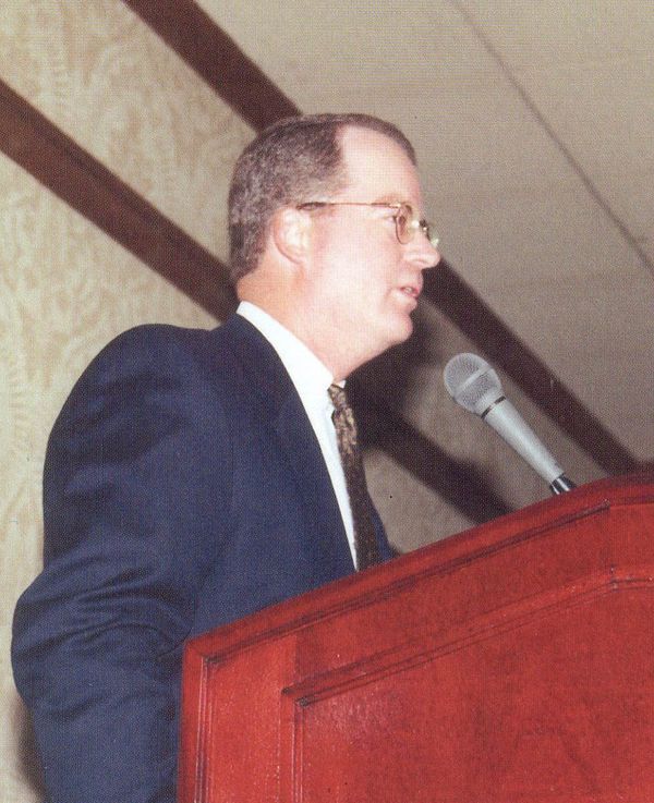 Malcolm Holland speaks at a TGA event. 