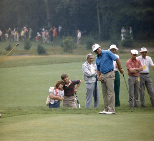 Playing in Crump Cup at Pine Valley (with Brandel Chamblee watching)