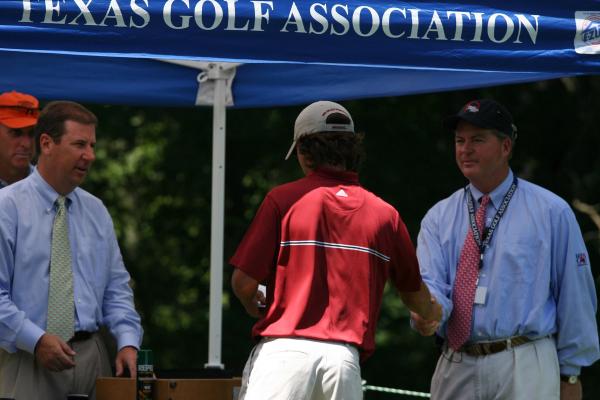 Malcolm Holland and Rob Addington Greeting Players at The First Tee