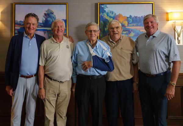 Gilbert Freeman, Fred Collins, Coy Sevier, John Nesse and Cary Collins gathered at Dallas Athletic Club to honor Ross!