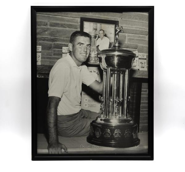 Charles Coody pictured with Dallas Open Invitational Trophy
