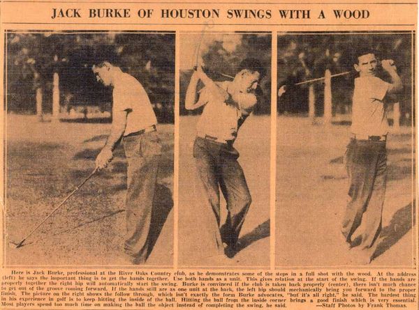 An article on Burke teaching the fundamentals of hitting a wood