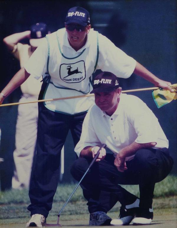 D.A. With Son, Matt On His Bag