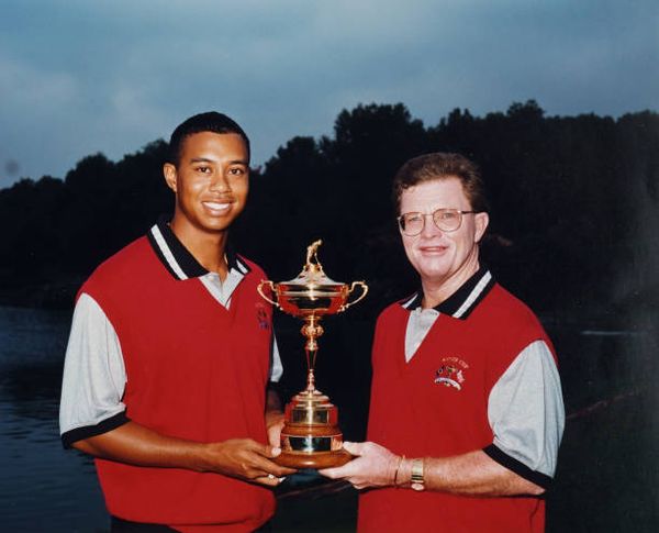 Tom Kite and Tiger Woods at the 1997 Ryder Cup