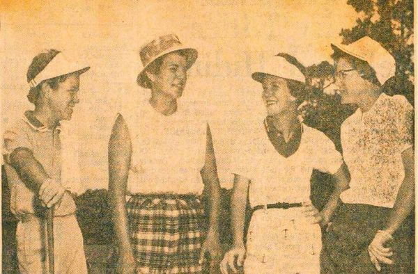 Jeannie Kalencki, Mary Ann Rathmell Morrison, Martha Mahan and Sandra Haynie at the 1960 WTGA Semi-Finals