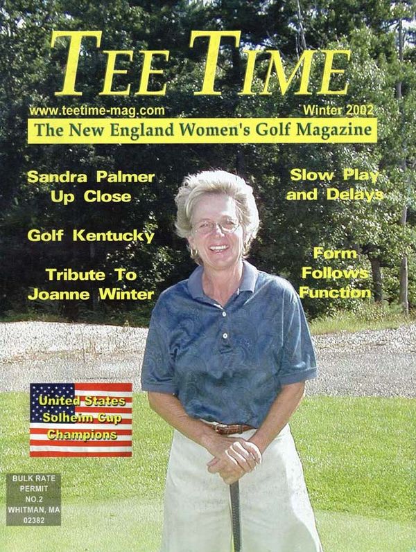 Palmer on the cover of 2002 Tee Time Magazine
