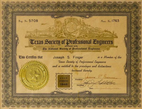 Texas Society of Professional Engineers - 1946