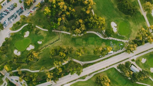 9th Hole via Drone