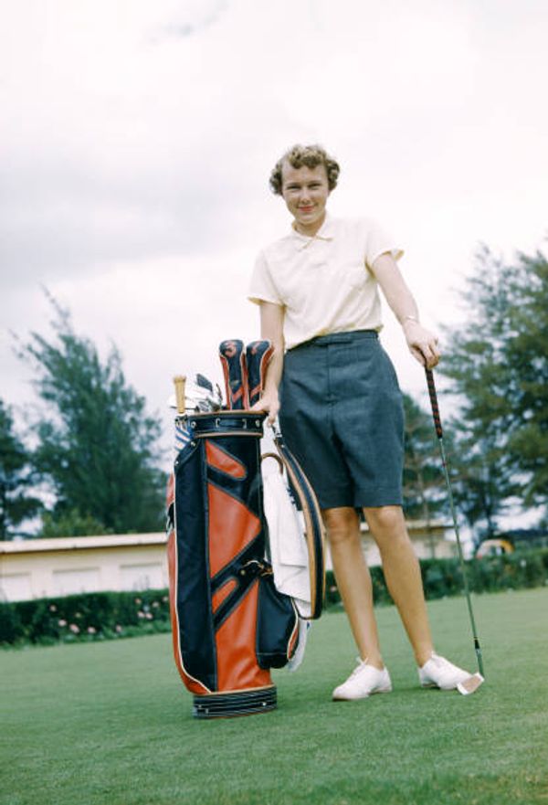 A young Betsy Rawls poses in 1956
