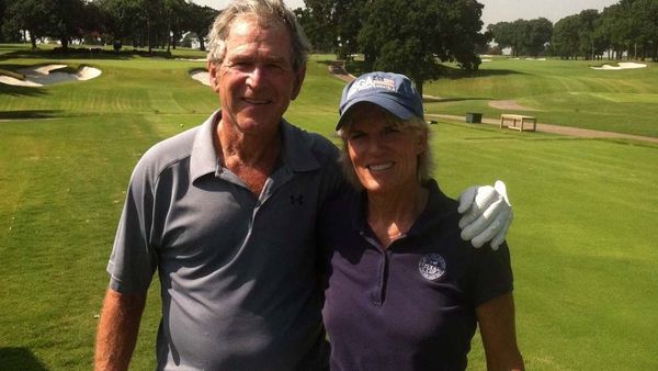 With friend and former President, George W. Bush