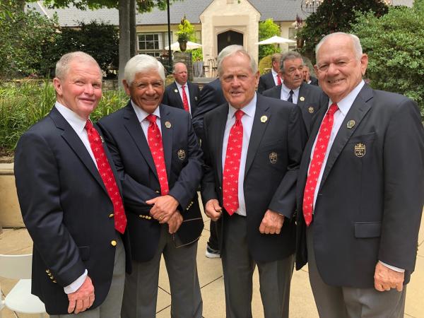 With Tom Kite, Lee Trevino and Jack Nicklaus at the 2015 World Golf Hall of Fame Induction