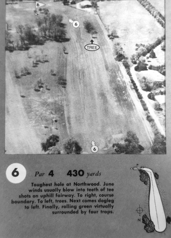 6th Hole Description and Arial View