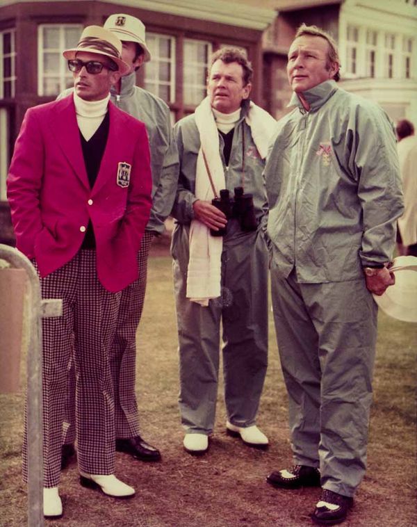 Jack Burke Jr. stand with Chi-Chi Rodriguez and Arnold Palmer
