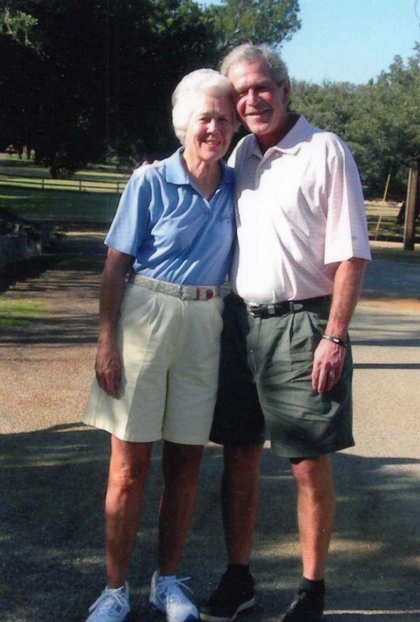 Marty Leonard with George W. Bush