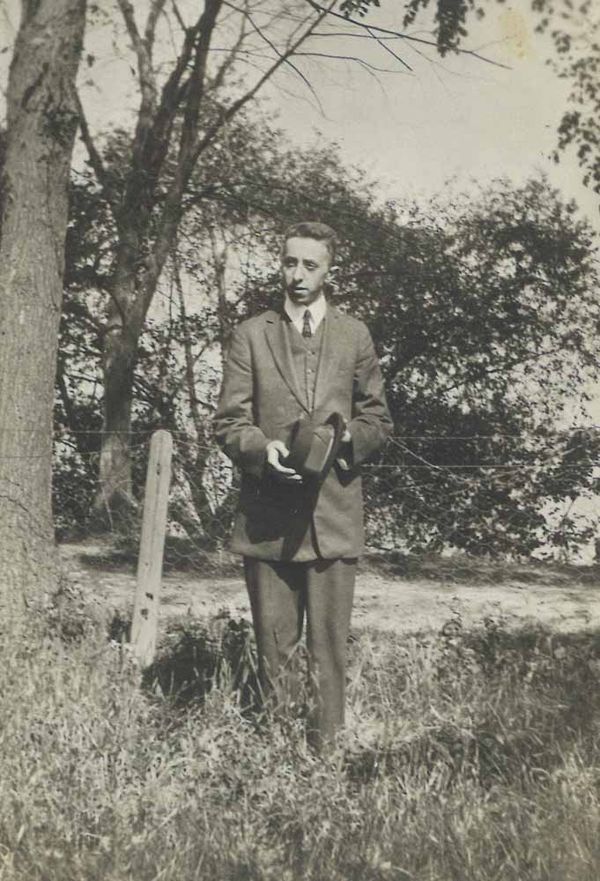 Young A.W. Tillinghast walks the property