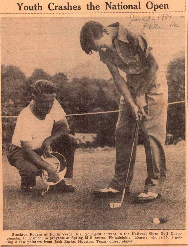 Burke coaching Stockton Rogers, 1939