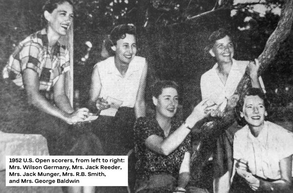 1952 U.S. Open Scoring Volunteers