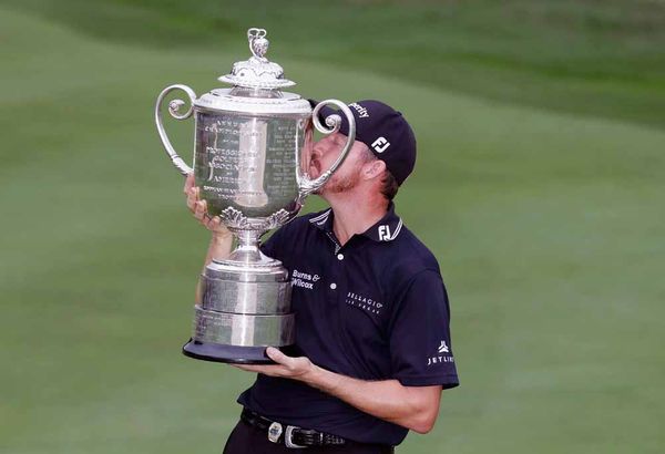 Hoisting the Wanamaker as the 2016 PGA Champion