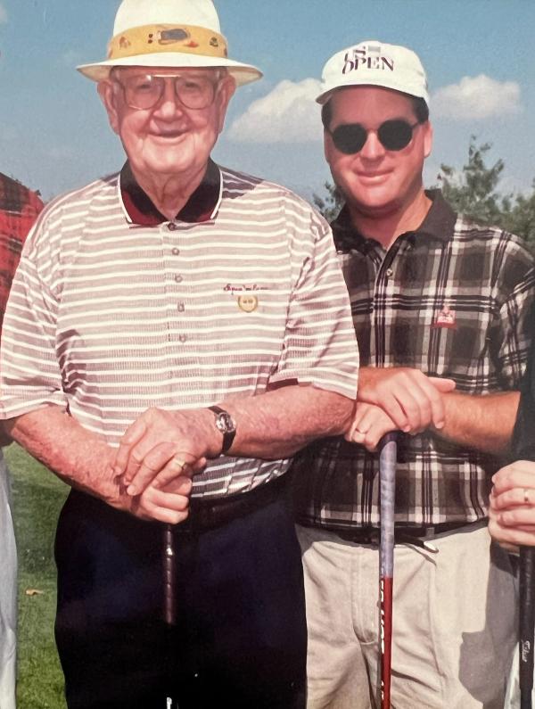 C. Malcolm Holland with Byron Nelson