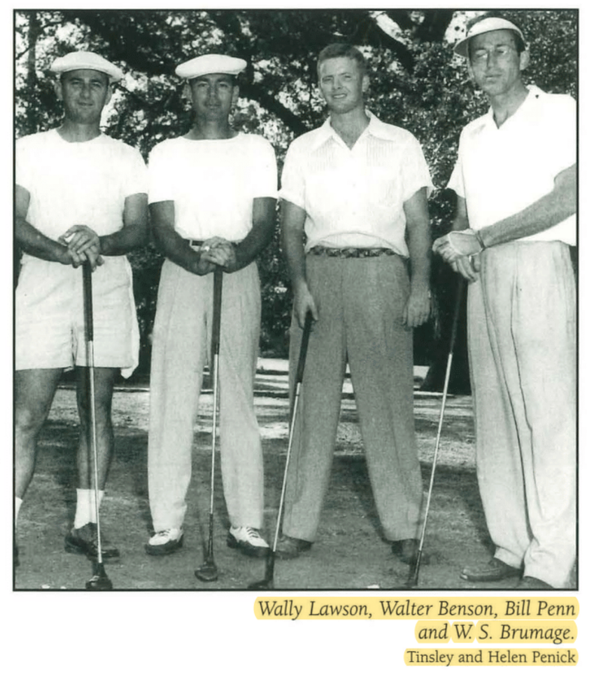 Bill Penn with Wally Lawson, Walter Benson and WS Brumage