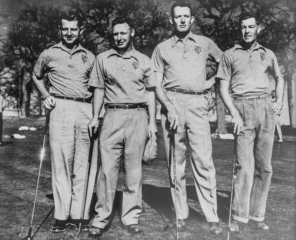 1952 North Texas State team - Joe Conrad, Billy Maxwell, Don January, and Buster Reed