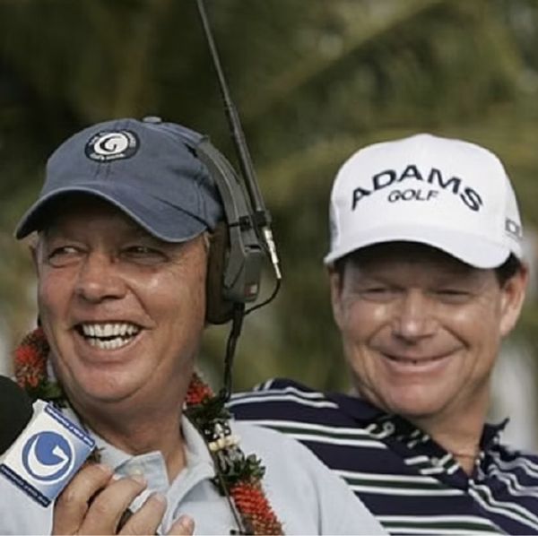 On the Golf Channel broadcast with Tom Watson