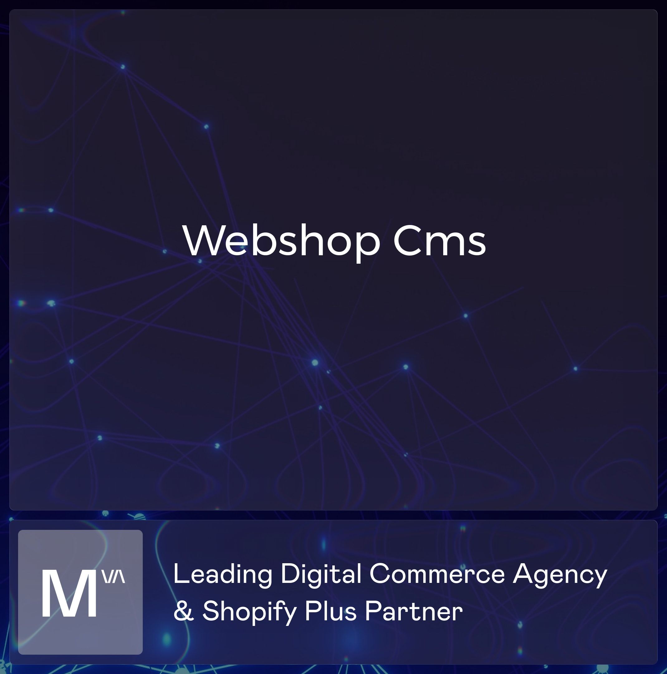 Webshop CMS (Mercive)