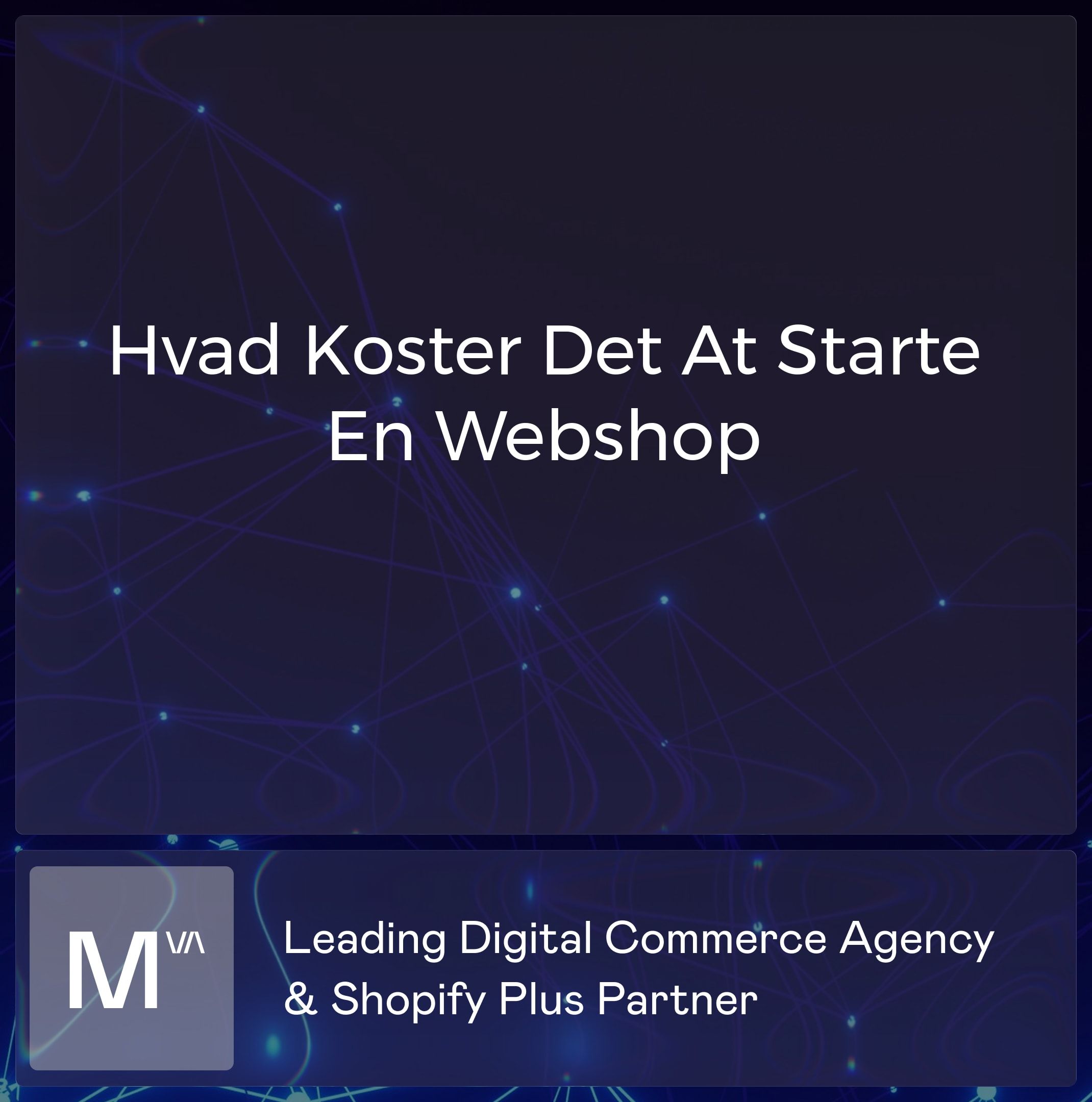 Hvad koster det at starte en webshop