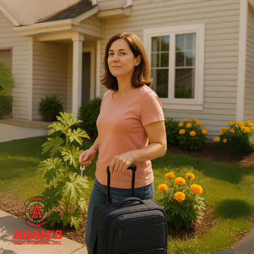 An Image of Ellie worried free against Bed Bugs even she is in travel