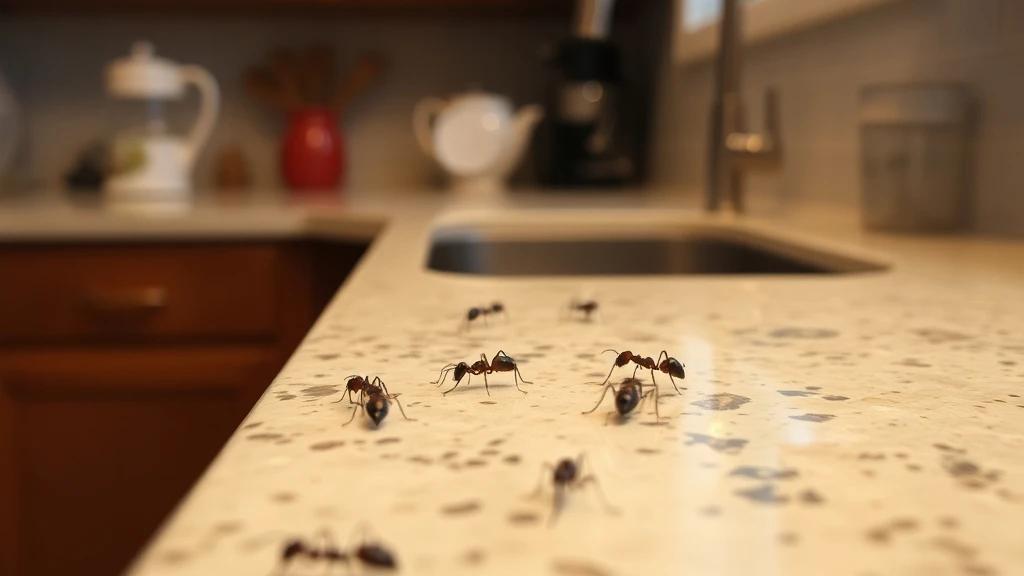 Ants on the counter