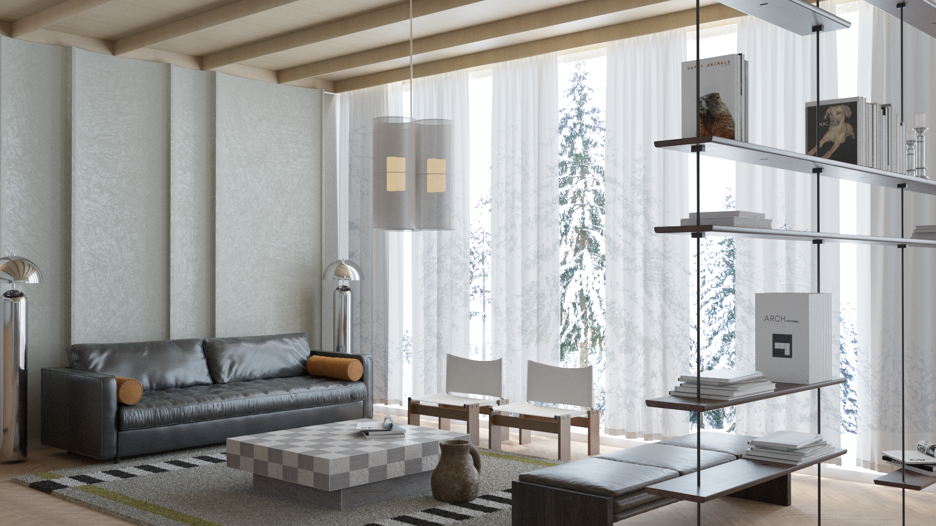 Architecture d'intérieur d'un appartement dans les Pyrénées