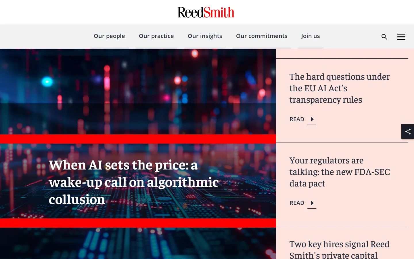 Reed Smith homepage
