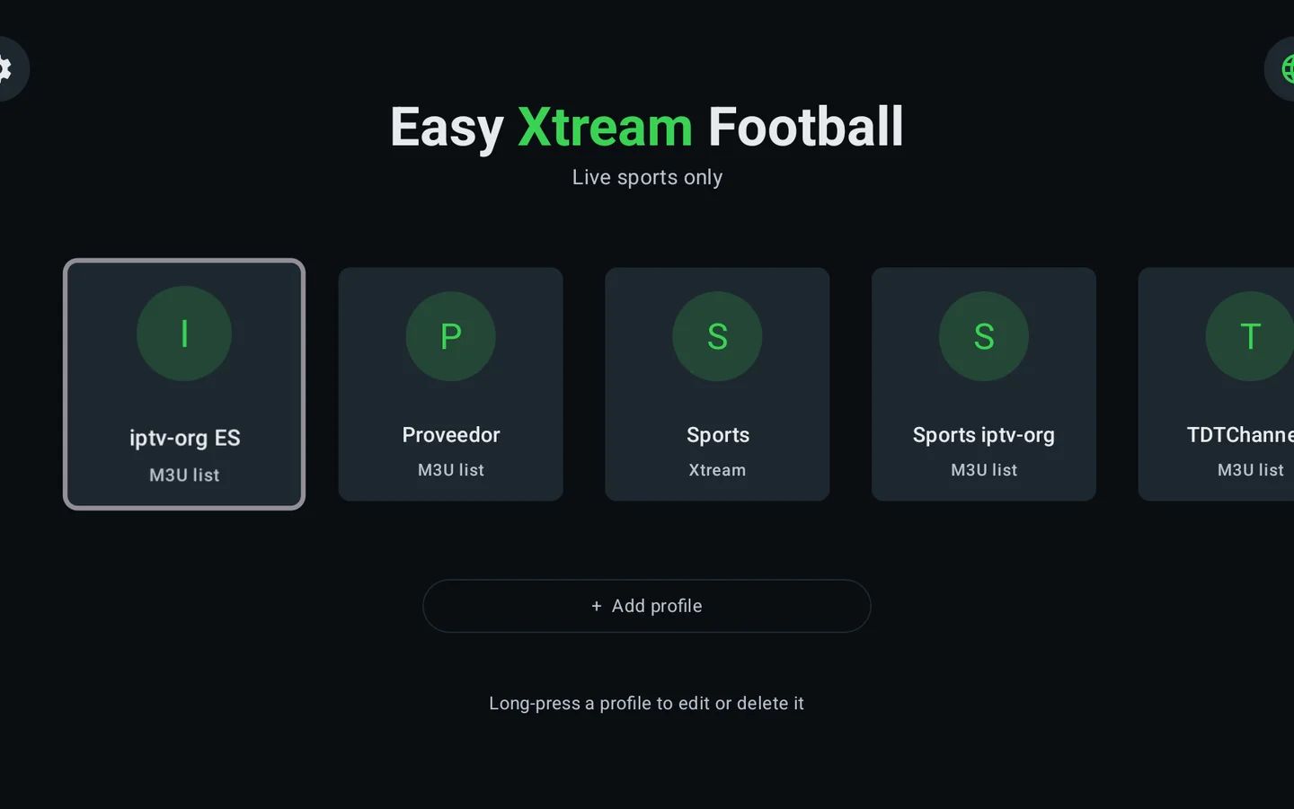 Profile selector