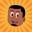 Profile picture of CoreyInDaHouse27. The image contains a sunburst yellow and orange background with the cartoon image of CoreyInDaHouse27 in the center.