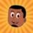 Profile picture of CoreyInDaHouse27. The image contains a sunburst yellow and orange background with the cartoon image of CoreyInDaHouse27 in the center.
