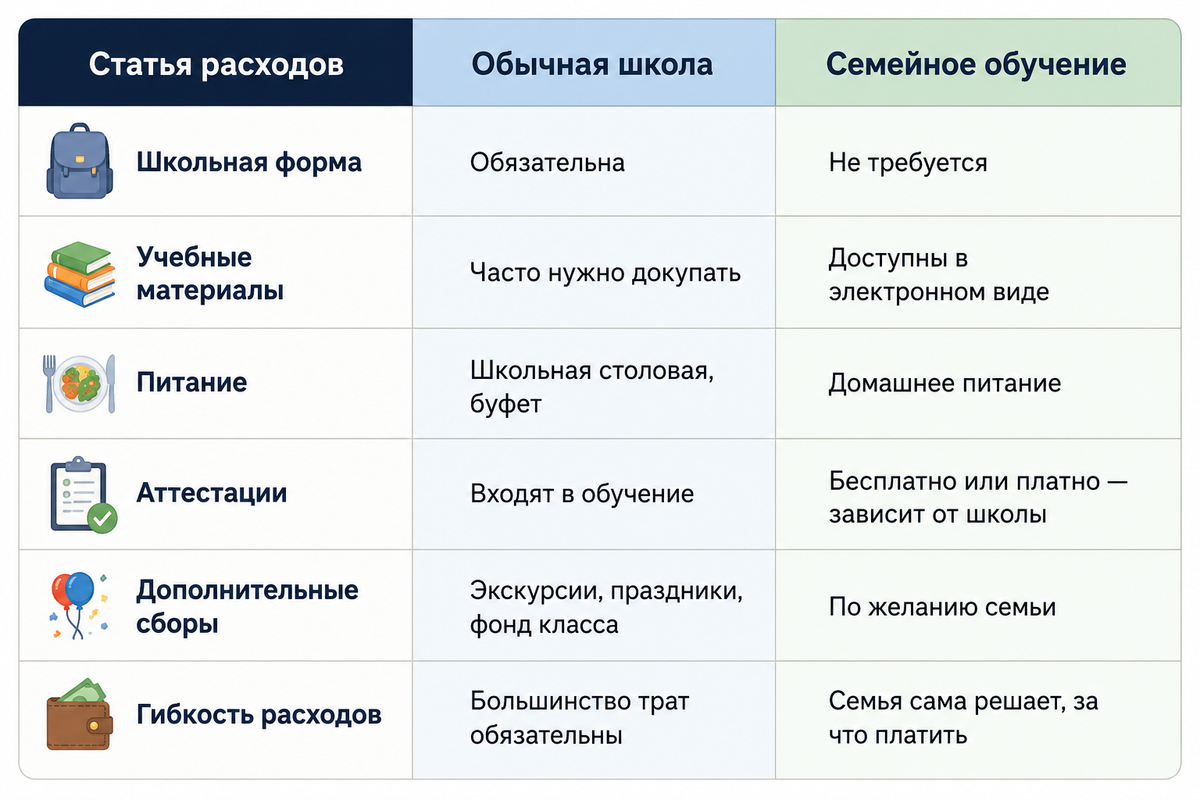 Статья расходов на сборы ребенка